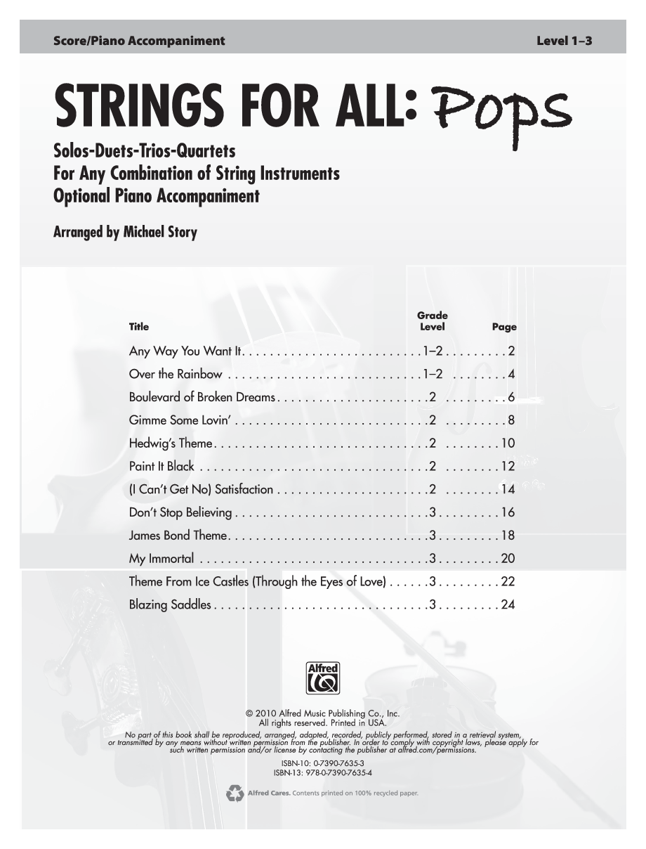 STRINGS FOR ALL POPS PIANO