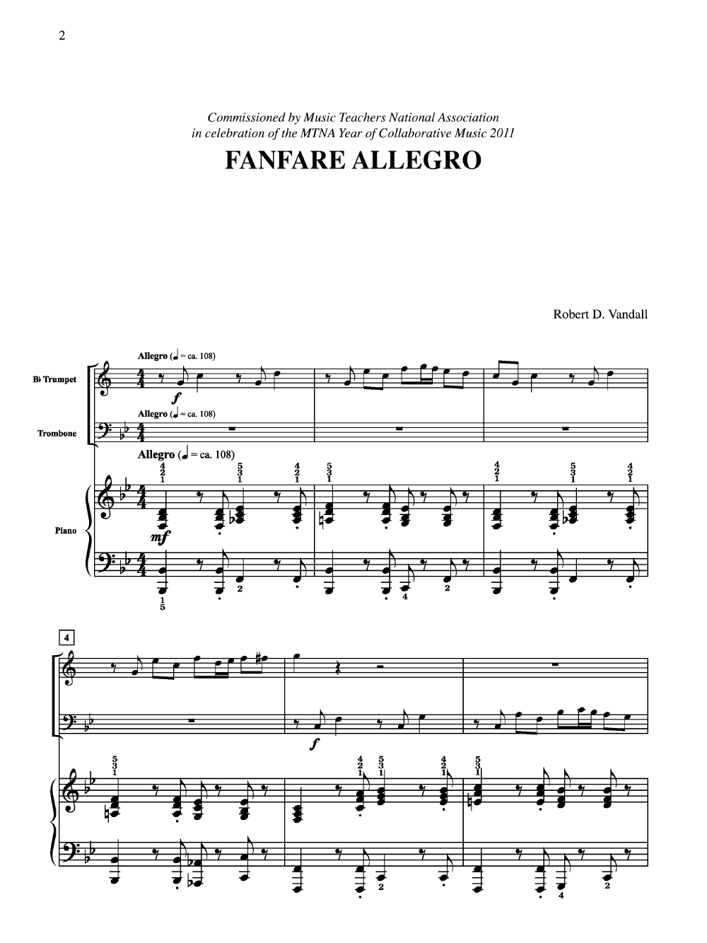 Fanfare of the Ages Sheet music for Trumpet other (Brass Duet