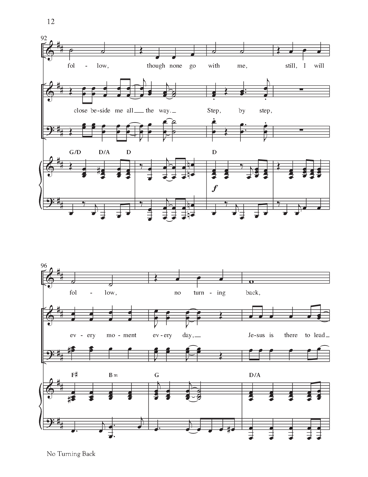 No Turning Back (SATB with opt. Unison Choir | J.W. Pepper Sheet Music