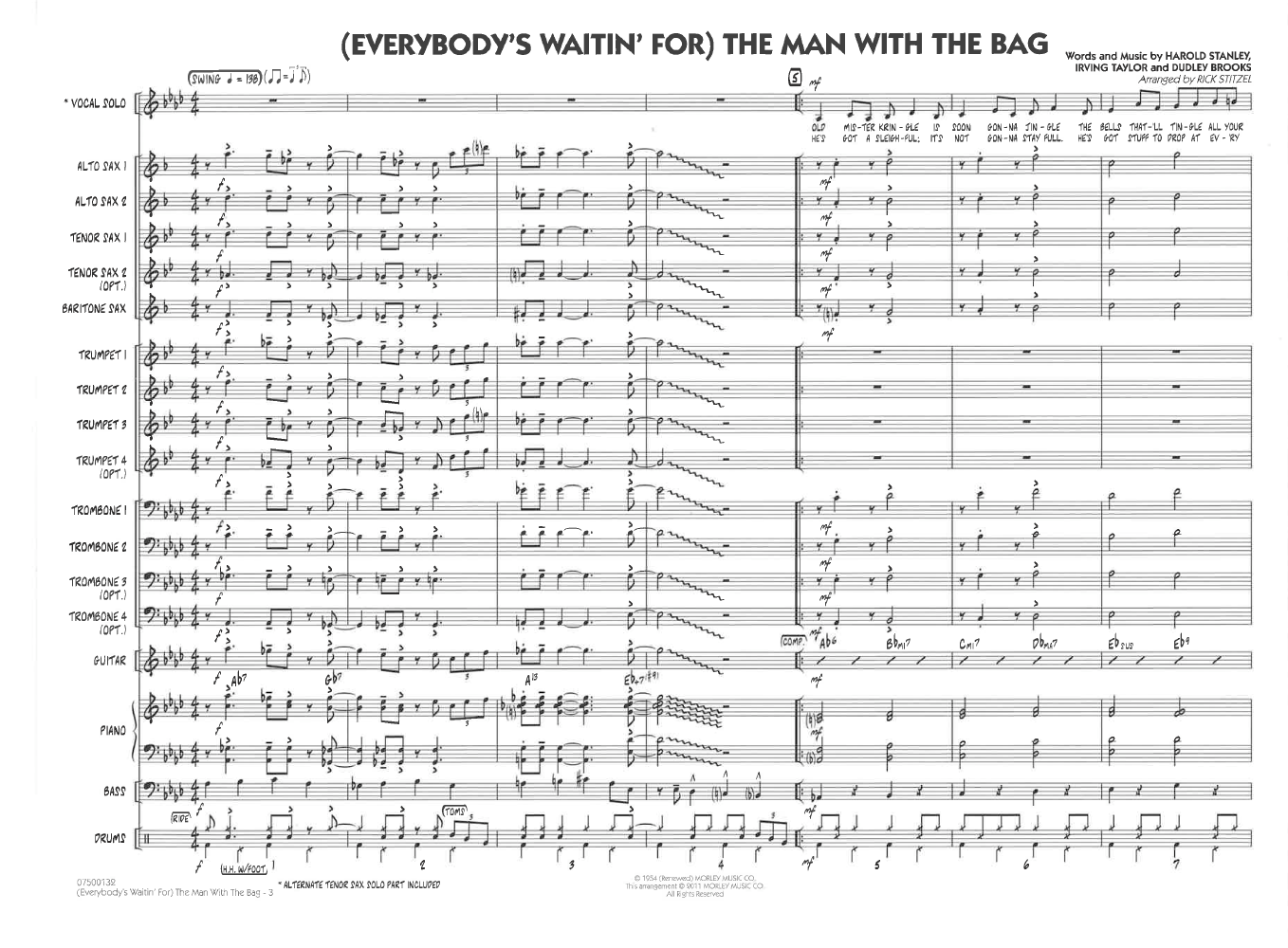 Everybody's Waitin' for the Man with the Bag Vocal Solo with Jazz Ensemble