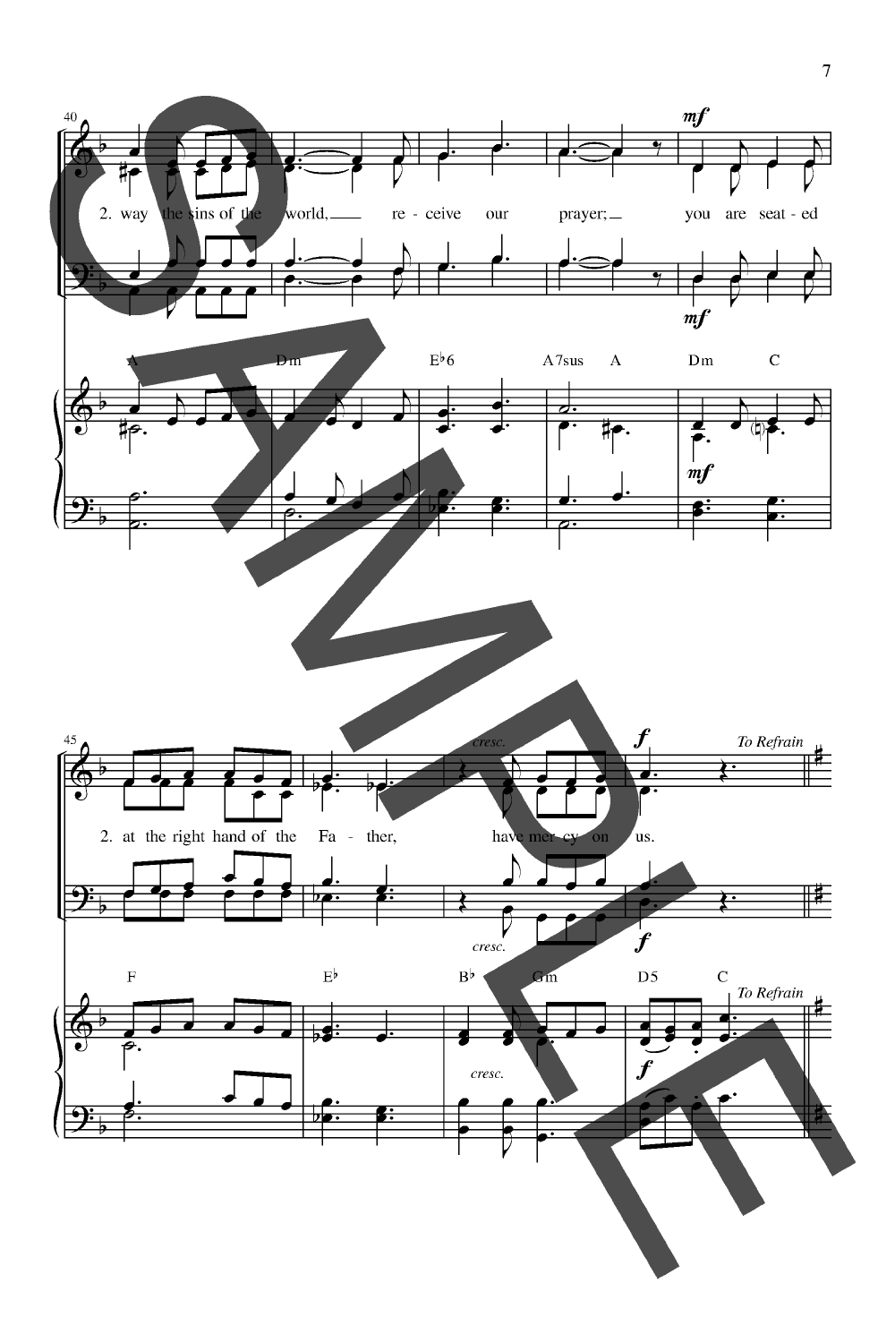 MASS OF AWAKENING CHORAL SCORE