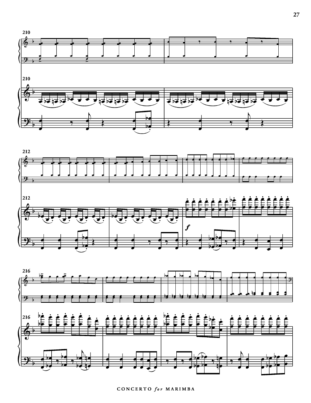 CONCERTO FOR MARIMBA AND WIND ENSEMBLE MARIMBA AND PIANO REDUCTION