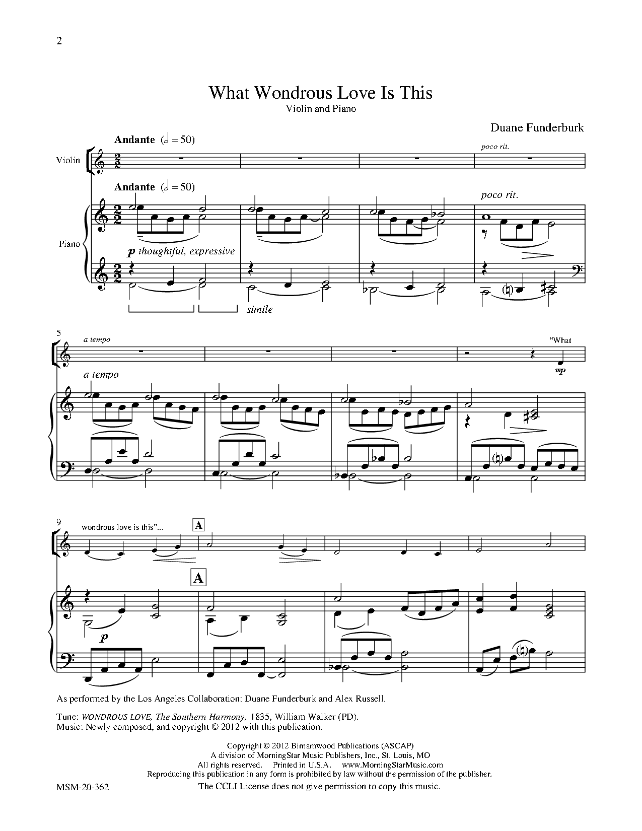 TWO PIECES FOR VIOLIN AND PIANO