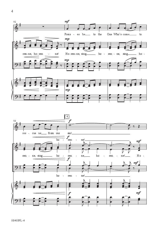 Let the People Sing Hosanna! (SATB ) by Vict | J.W. Pepper Sheet Music