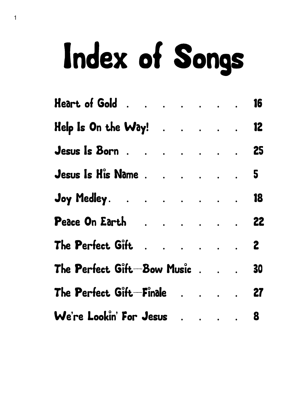 The Perfect Gift Kid's Scores/Lyric Sheets pdf