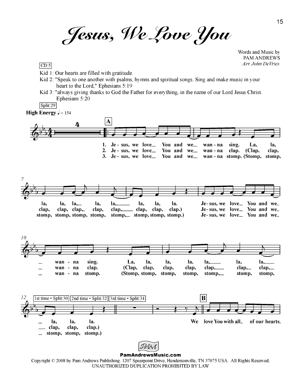 I'm Gonna Sing Kids Scores/Lyric Sheets pdf