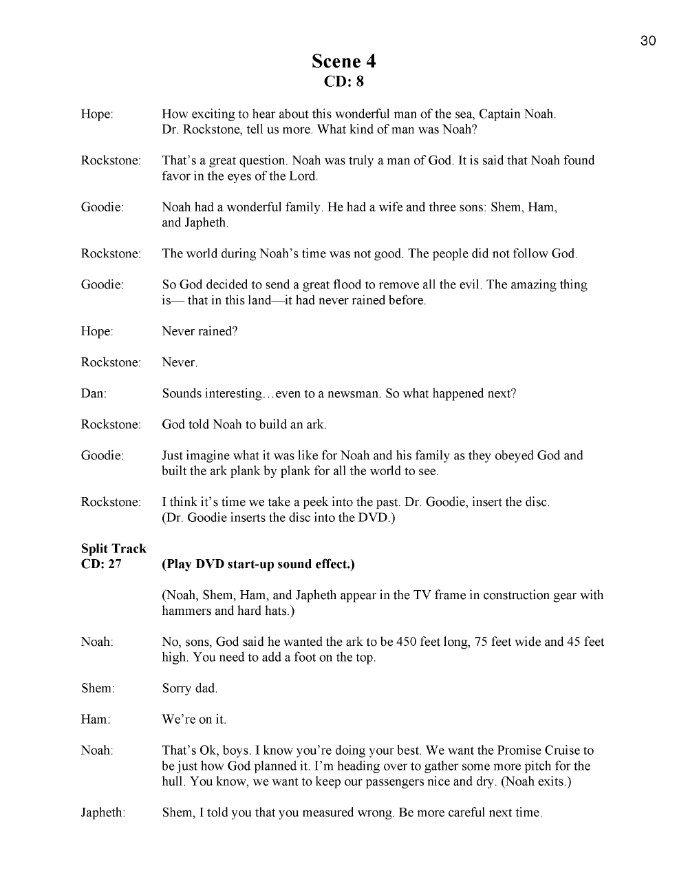 The Promise Cruise P/V Script pdf