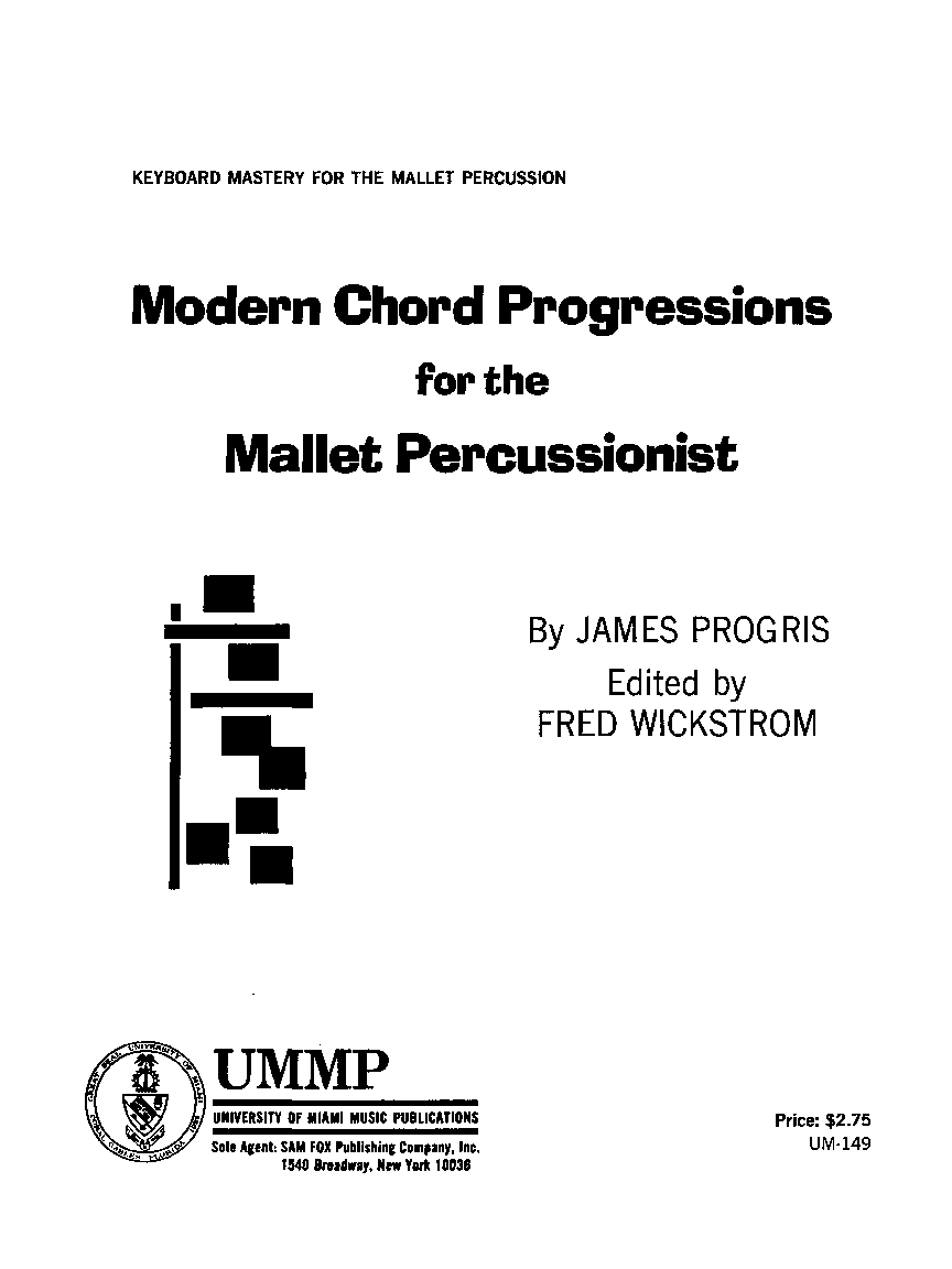 Modern Chord Progressions for the Mallet Percussionist