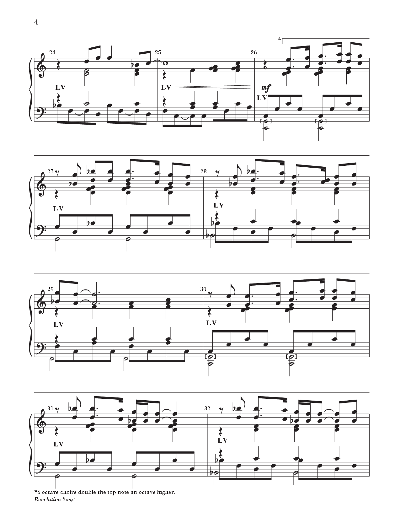 Revelation Song With Holy, Holy, Holy 3-5 Octaves