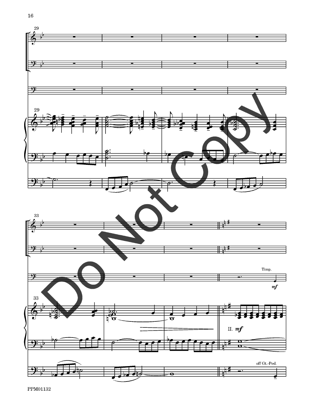 Cortege: Intrada, Arioso, Finale Organ Score