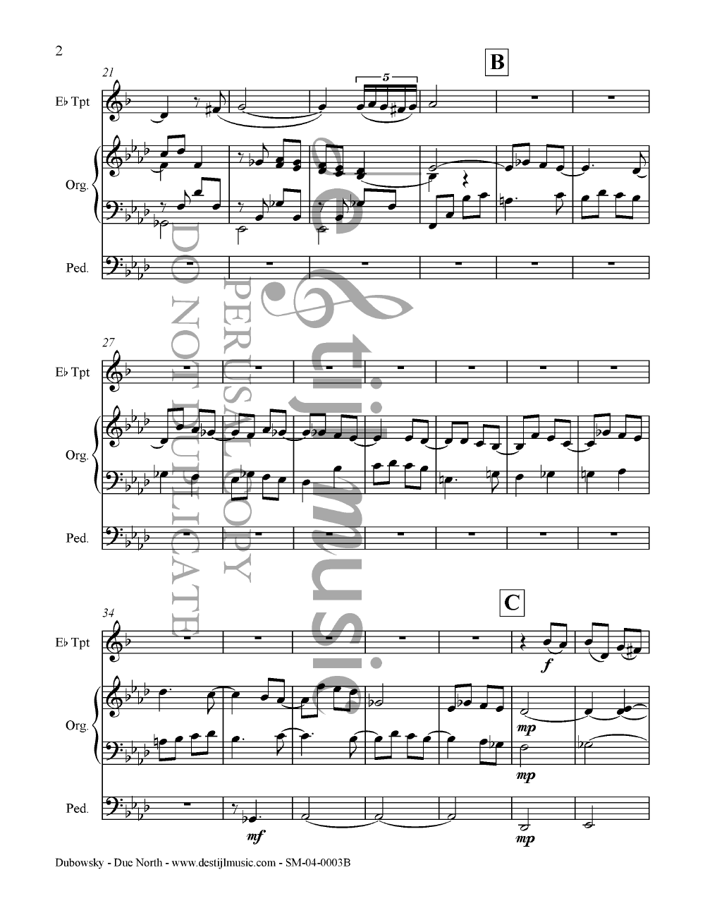 Due North Trumpet in E-flat and Organ