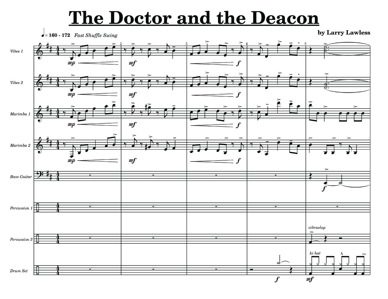 The Doctor and the Deacon Percussion Ensemble