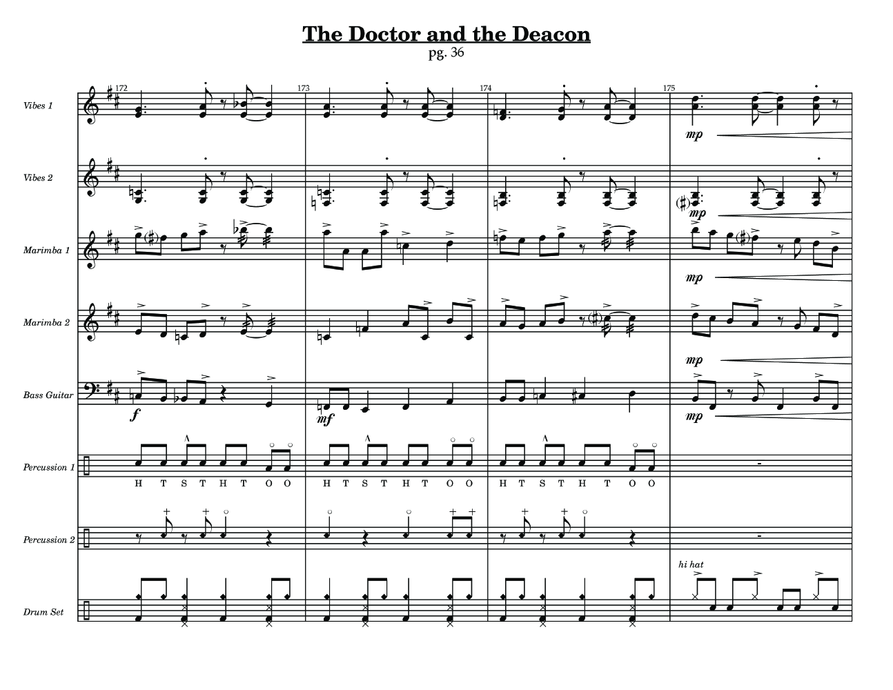 The Doctor and the Deacon Percussion Ensemble