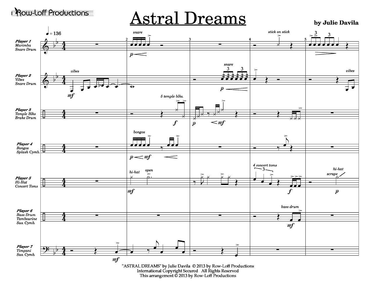 Astral Dreams Percussion Ensemble