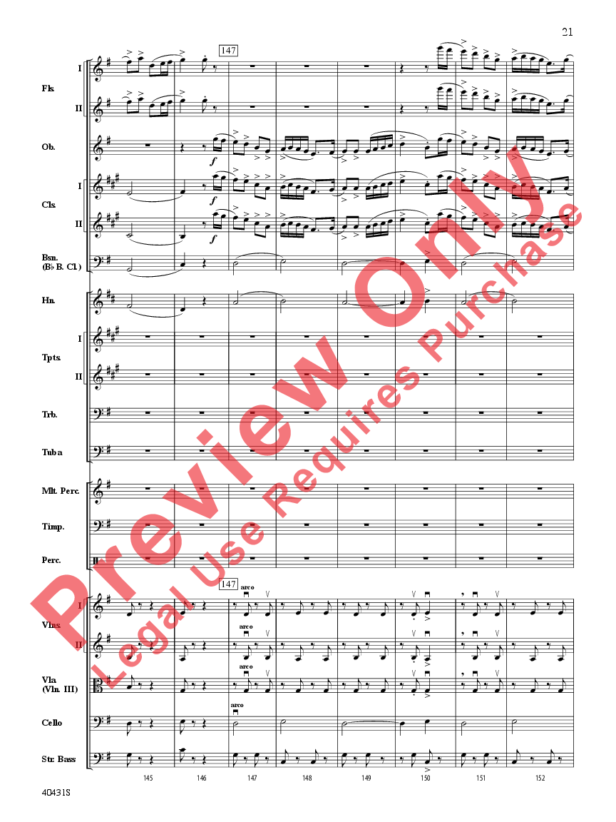 Leroy Anderson's Irish Suite #2 ( Themes from) Score