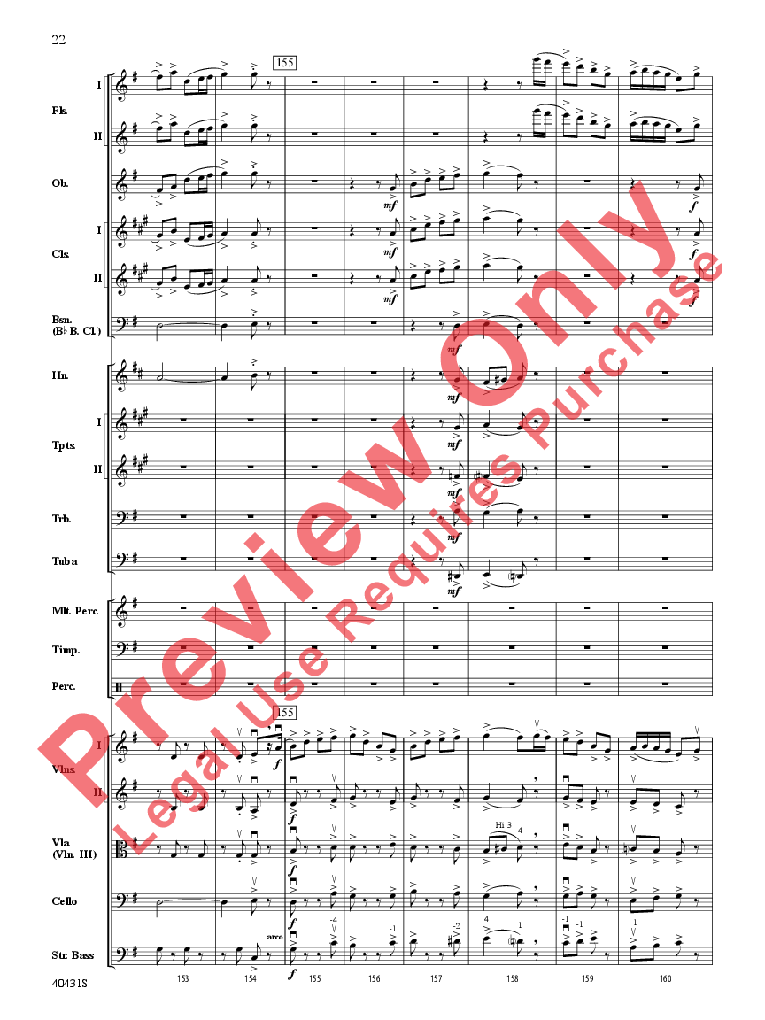 Leroy Anderson's Irish Suite #2 ( Themes from) Score