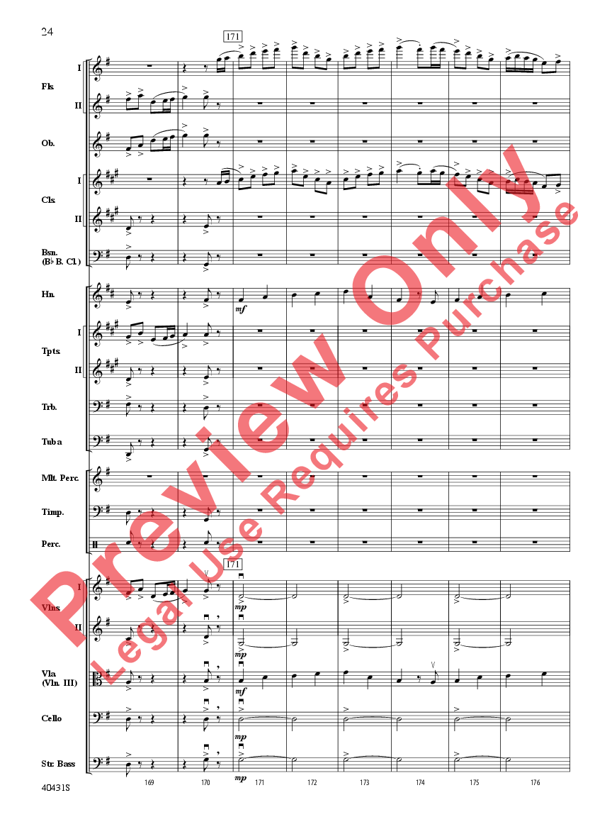 Leroy Anderson's Irish Suite #2 ( Themes from) Score