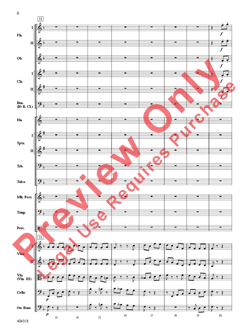 Leroy Anderson's Irish Suite #2 ( Themes from) Score