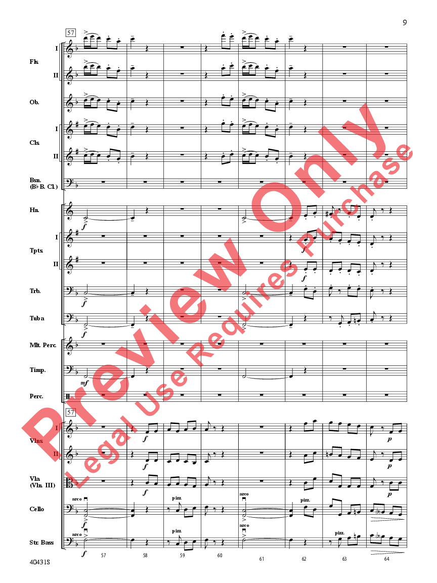 Leroy Anderson's Irish Suite #2 ( Themes from) Score