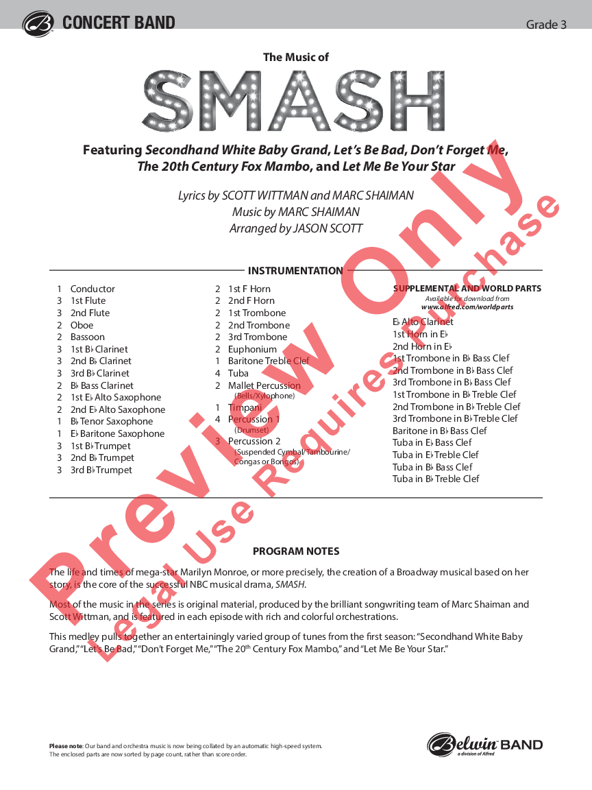 The Music of SMASH Score P.O.P.