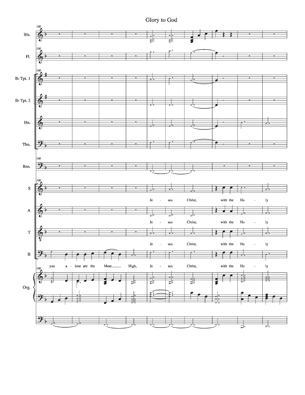 Mass of the Incarnation Full Score P.O.D.