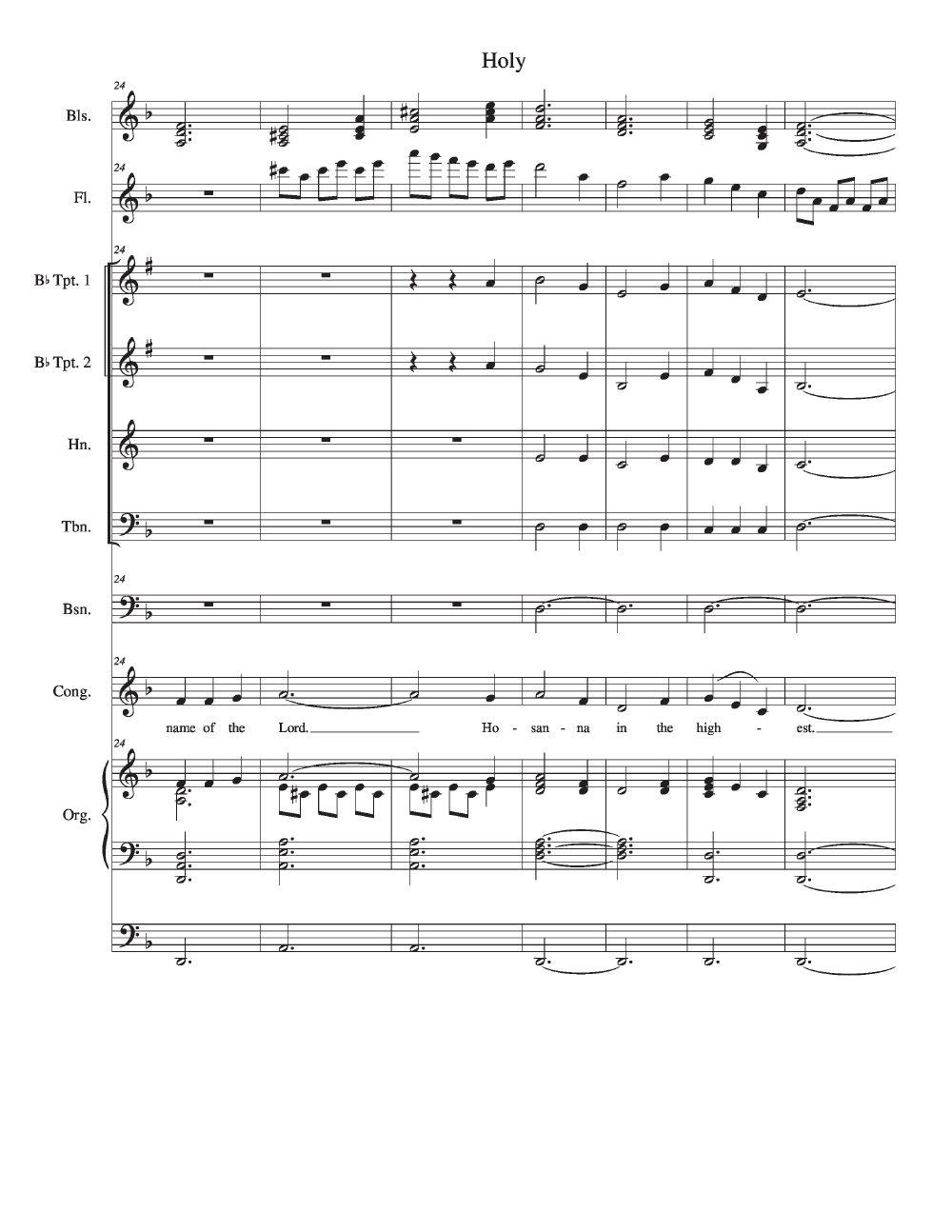 Mass of the Incarnation Full Score P.O.D.