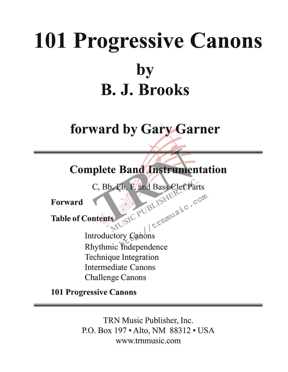 101 Progressive Canons C Instruments