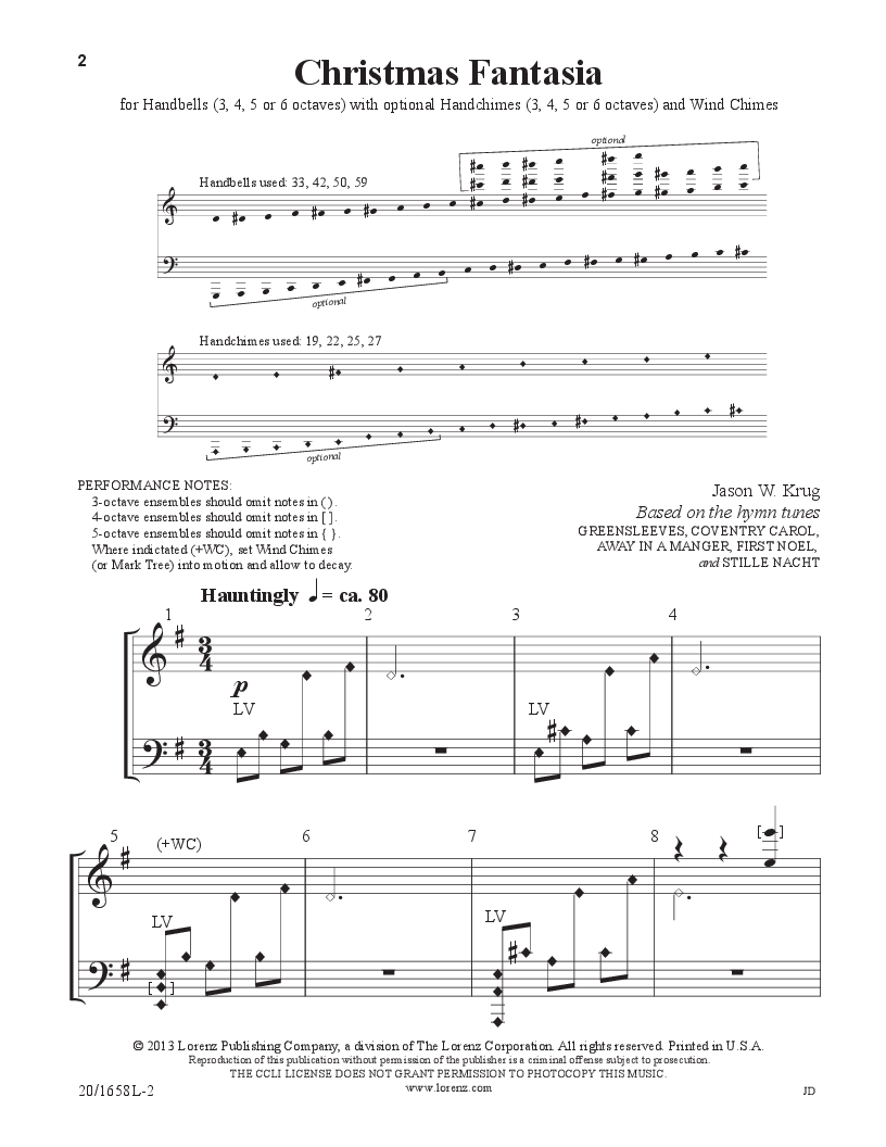 Christmas Fantasia 3-6 Octaves