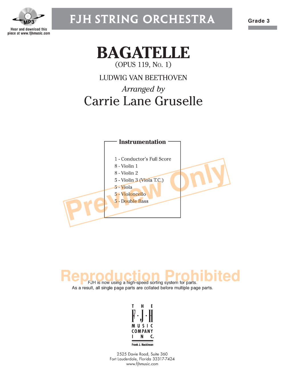 Bagatelle, Op. 119, No. 1