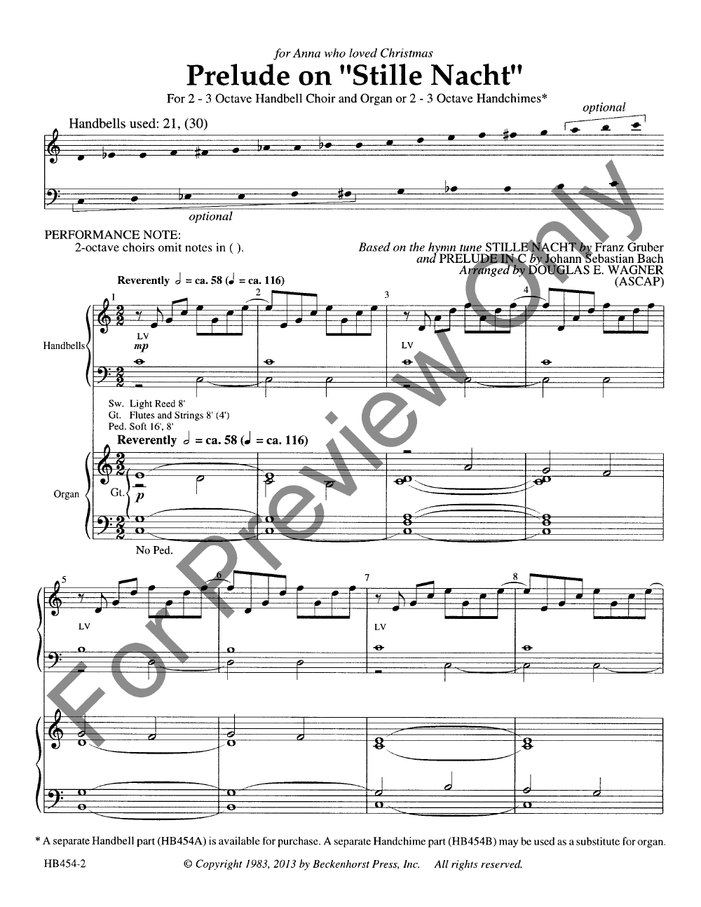 Prelude On Stille Nacht Full Score