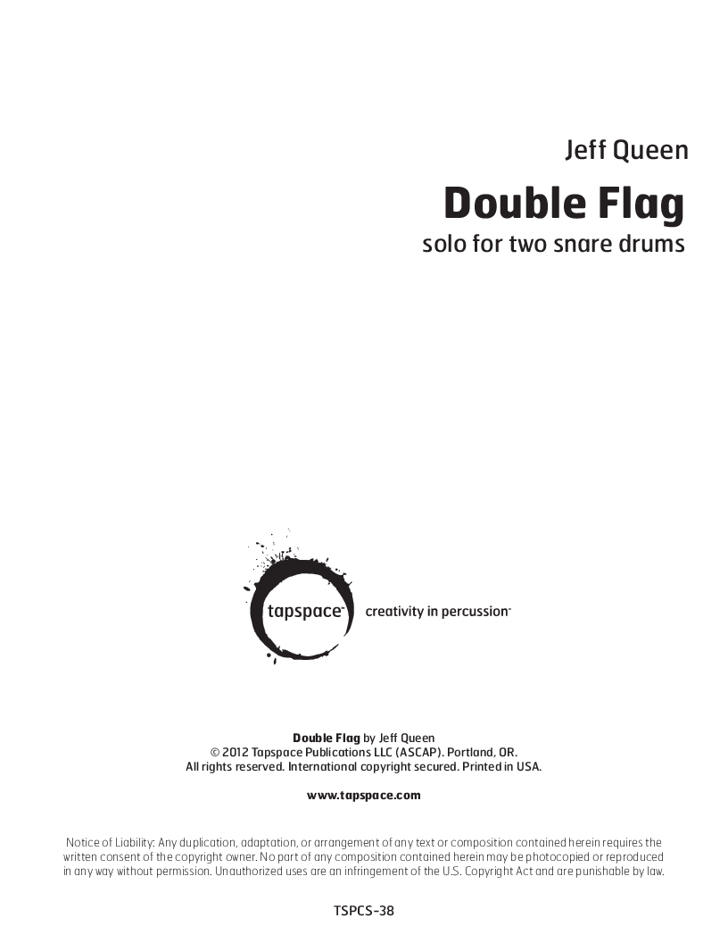 Double Flag Snare Drum Solo- uses 2 snare drums