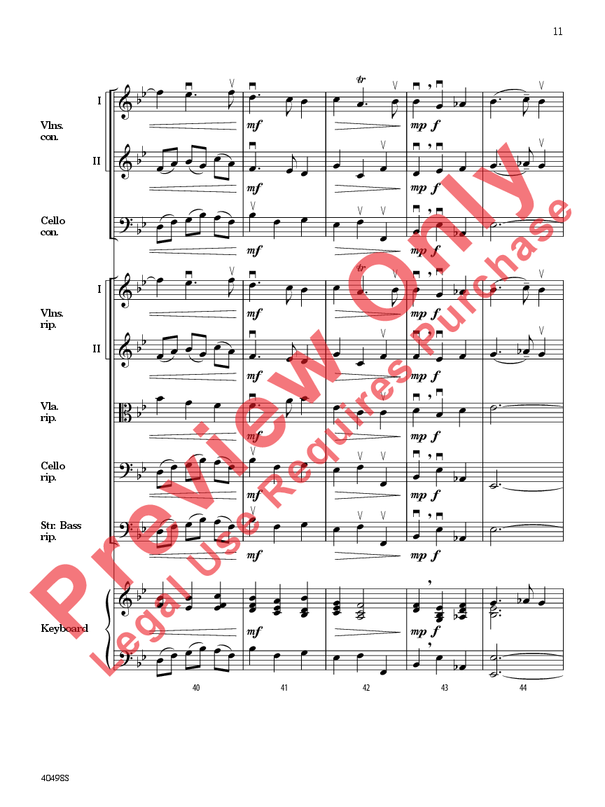 Musette from Concerto Grosso No. 6 Score