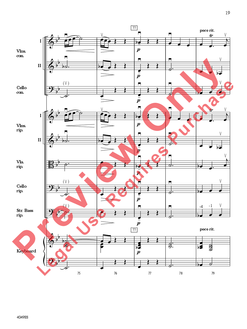 Musette from Concerto Grosso No. 6 Score