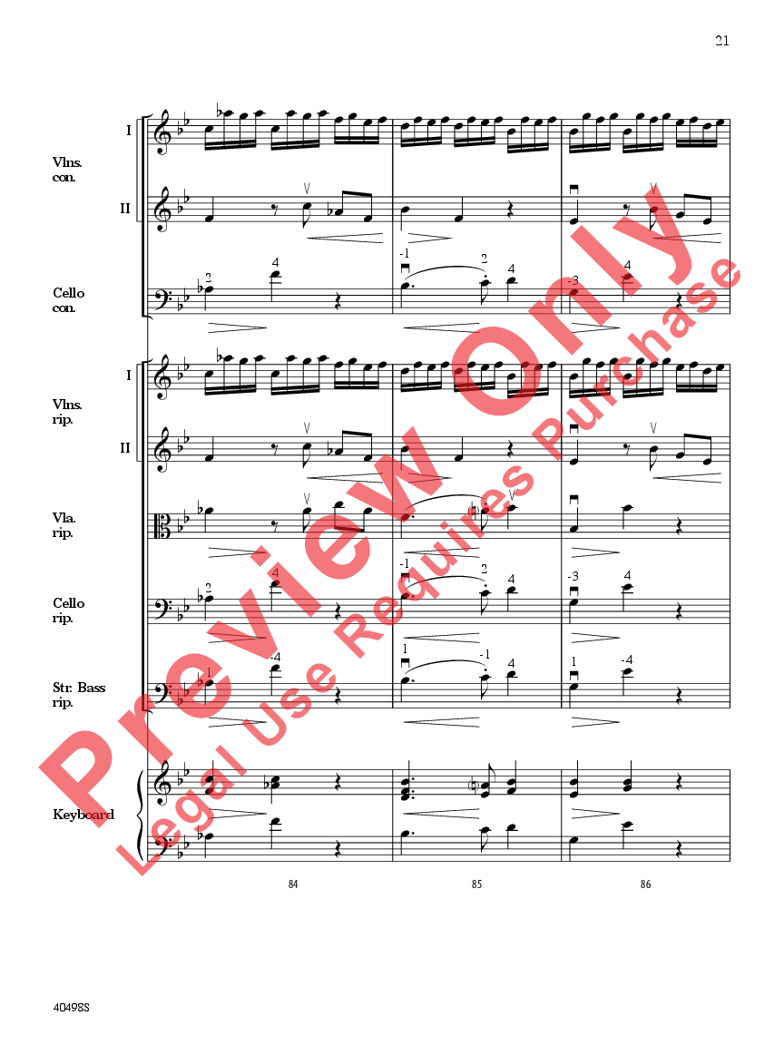 Musette from Concerto Grosso No. 6 Score