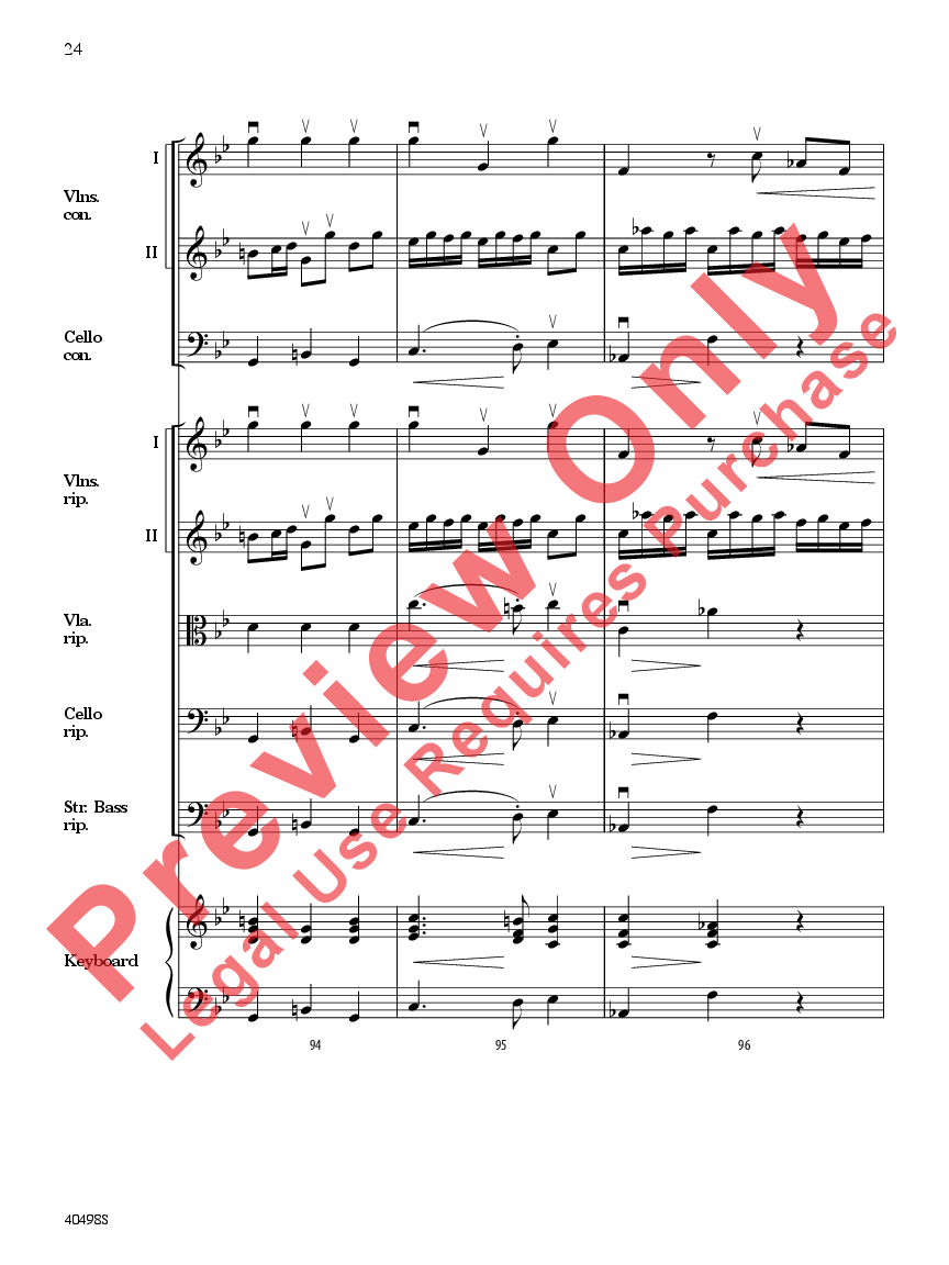 Musette from Concerto Grosso No. 6 Score