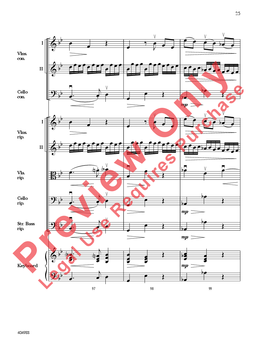 Musette from Concerto Grosso No. 6 Score