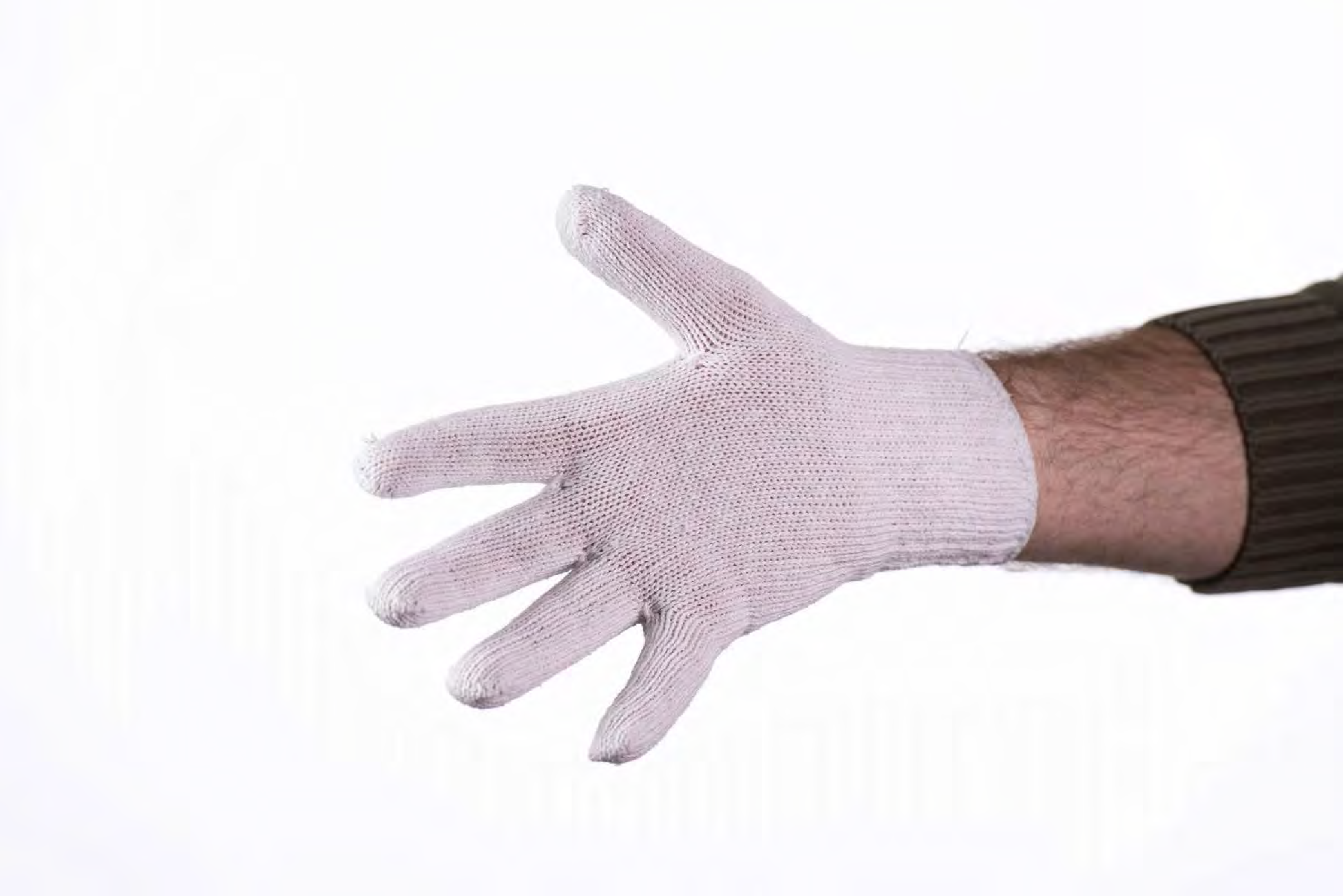 Handbell Heavyweight Knit Gloves- pkg of 6 White Only