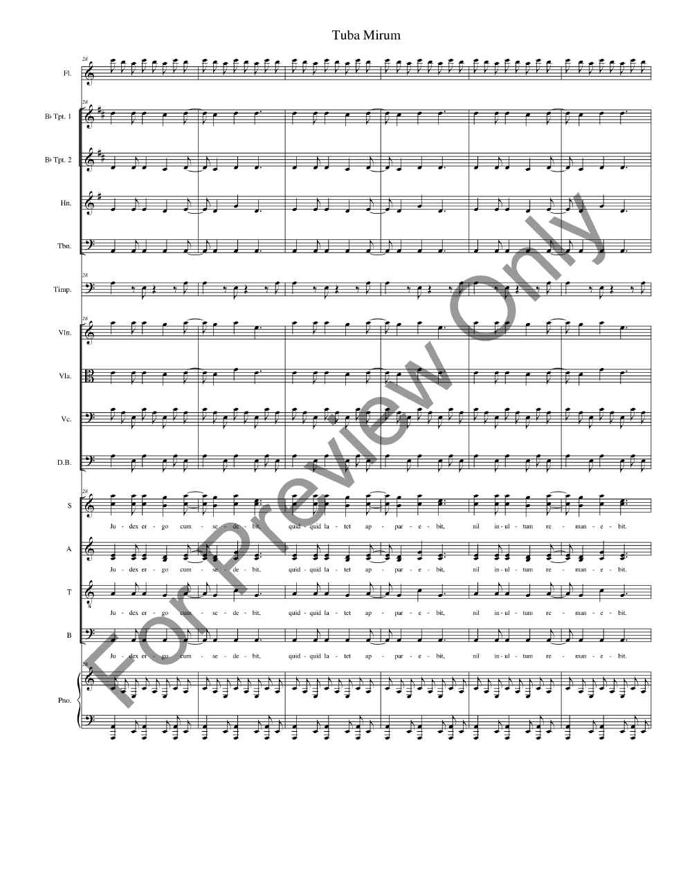 Missa De Profunctis Full Conductor Score P.O.D.