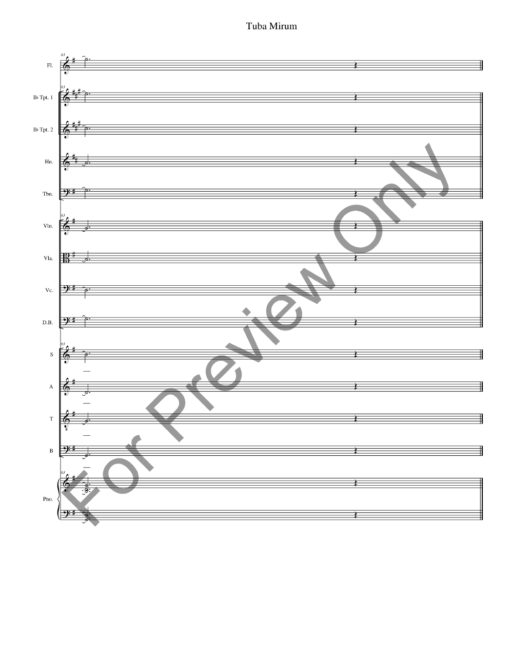 Missa De Profunctis Full Conductor Score P.O.D.