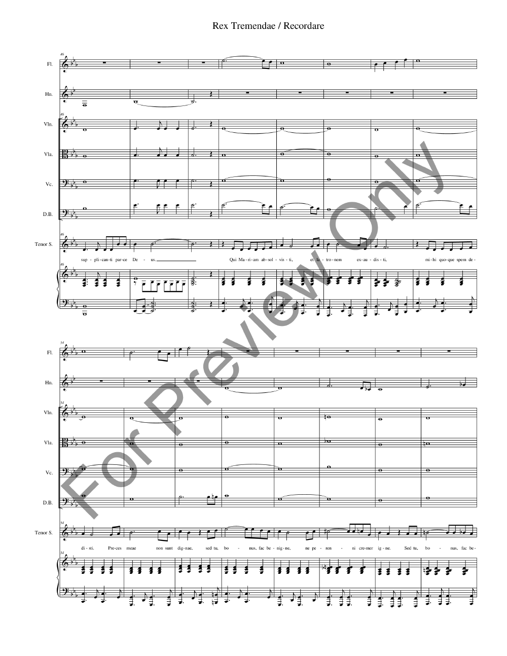 Missa De Profunctis Full Conductor Score P.O.D.