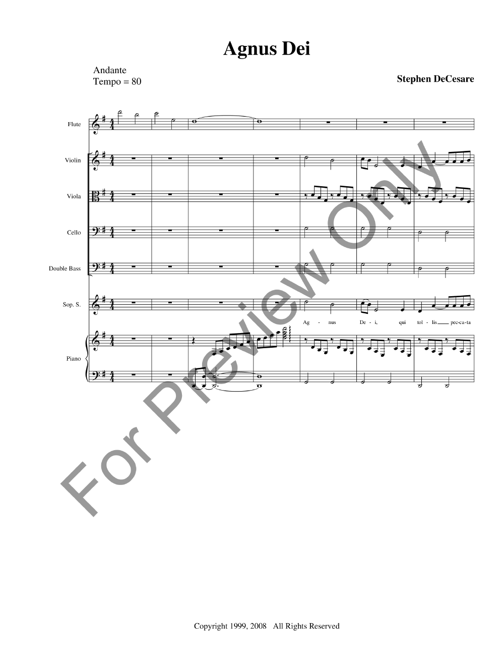 Missa De Profunctis Full Conductor Score P.O.D.