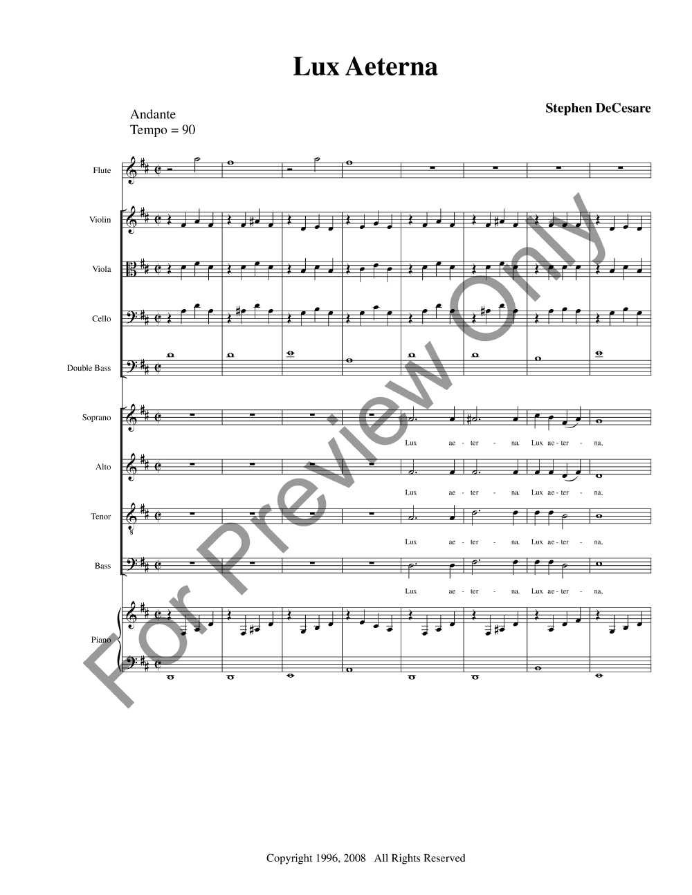 Missa De Profunctis Full Conductor Score P.O.D.