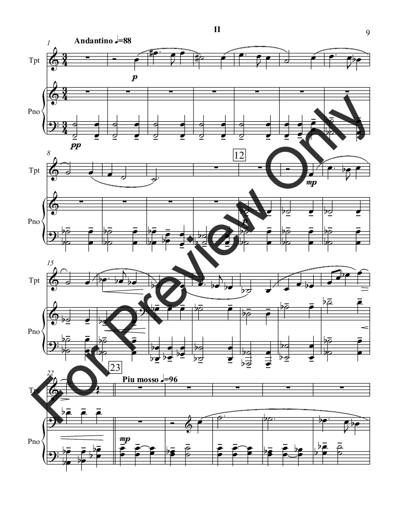 Sonata for Trumpet and Piano P.O.D.