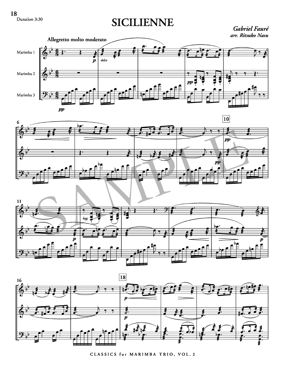 Classics for Marimba Trio #2