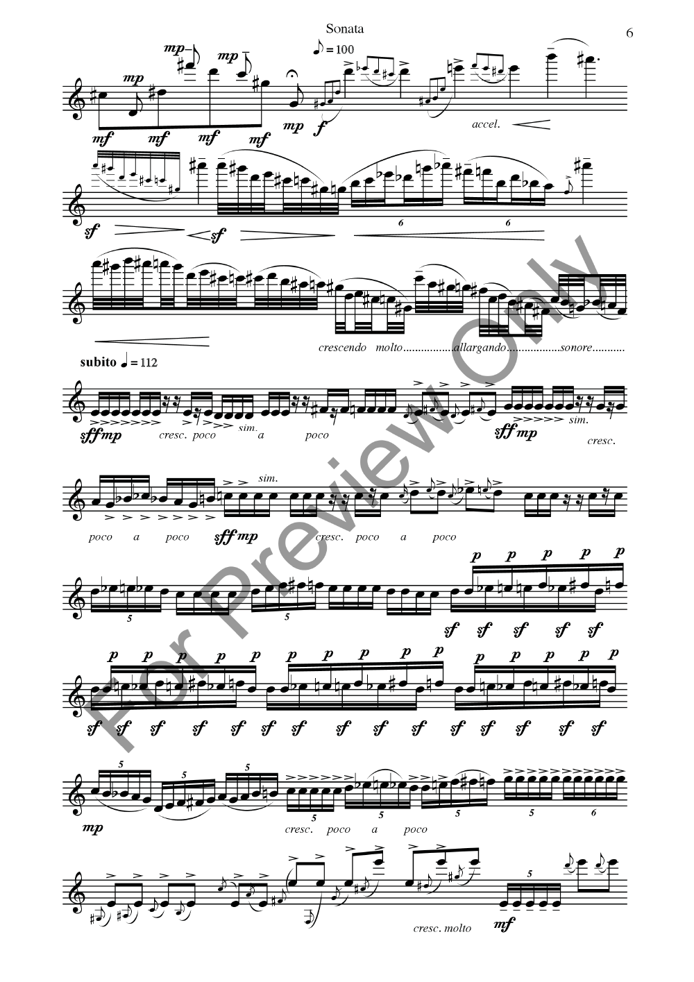 Soanta for Solo Clarinet P.O.D.