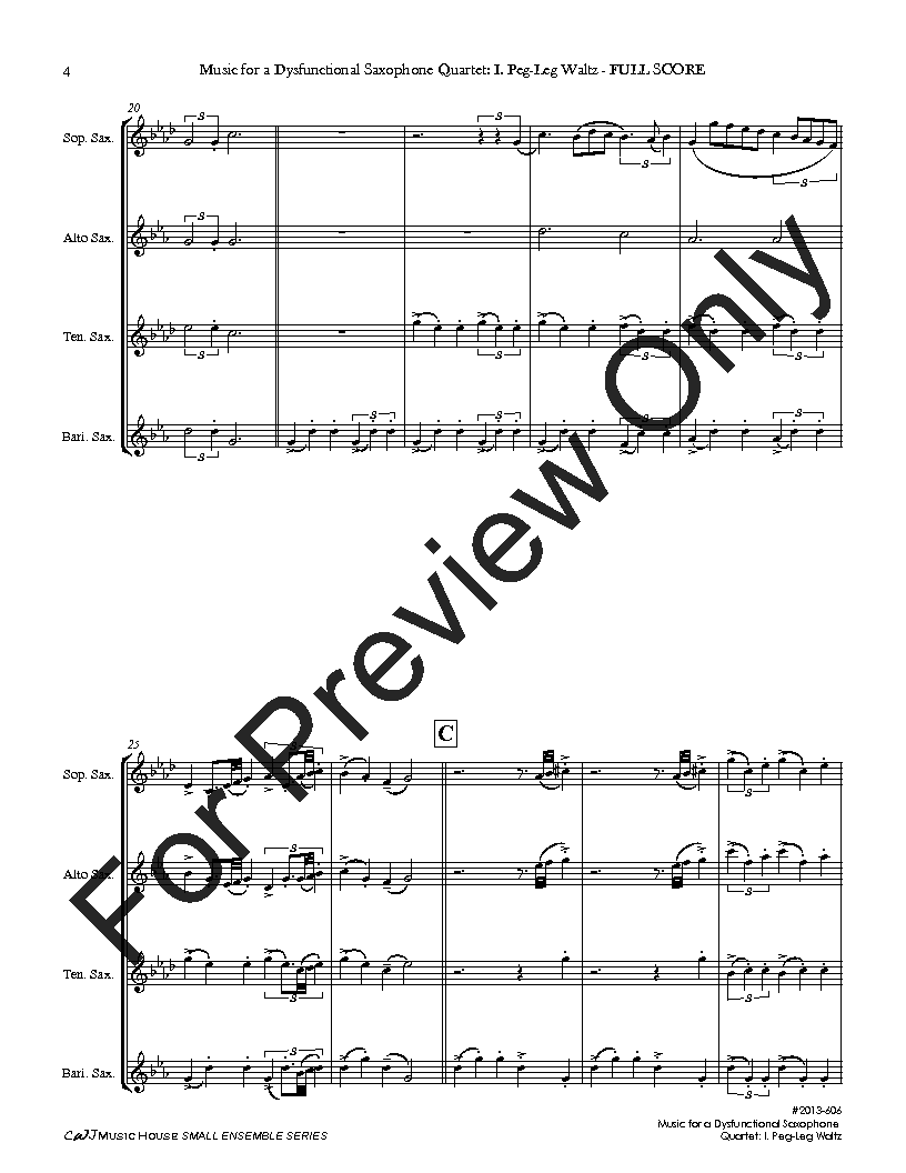 Music for a Dysfunctional Saxophone Quartet EPRINT