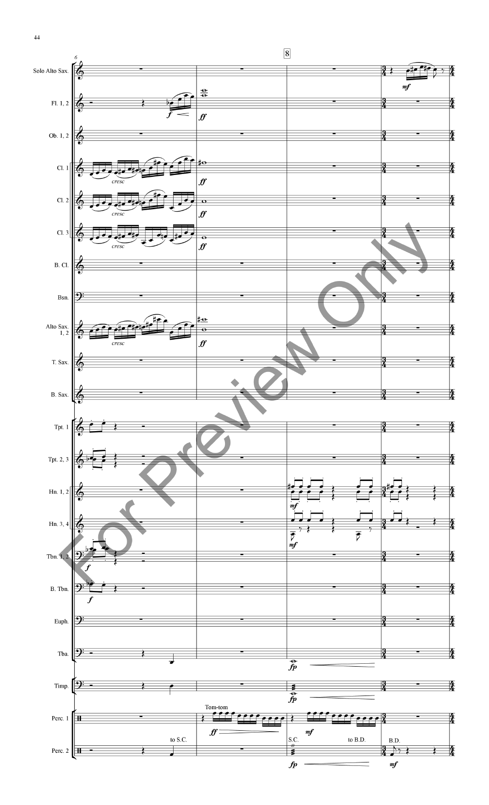 Concertino for Alto Saxophone and Band P.O.D.