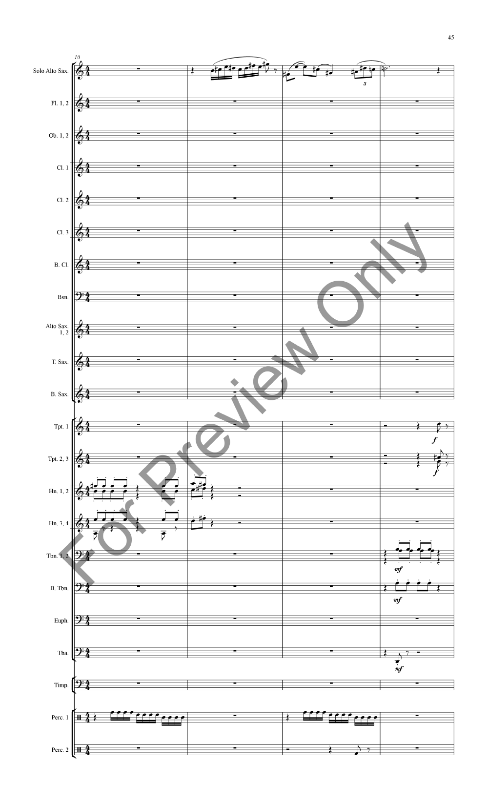 Concertino for Alto Saxophone and Band P.O.D.