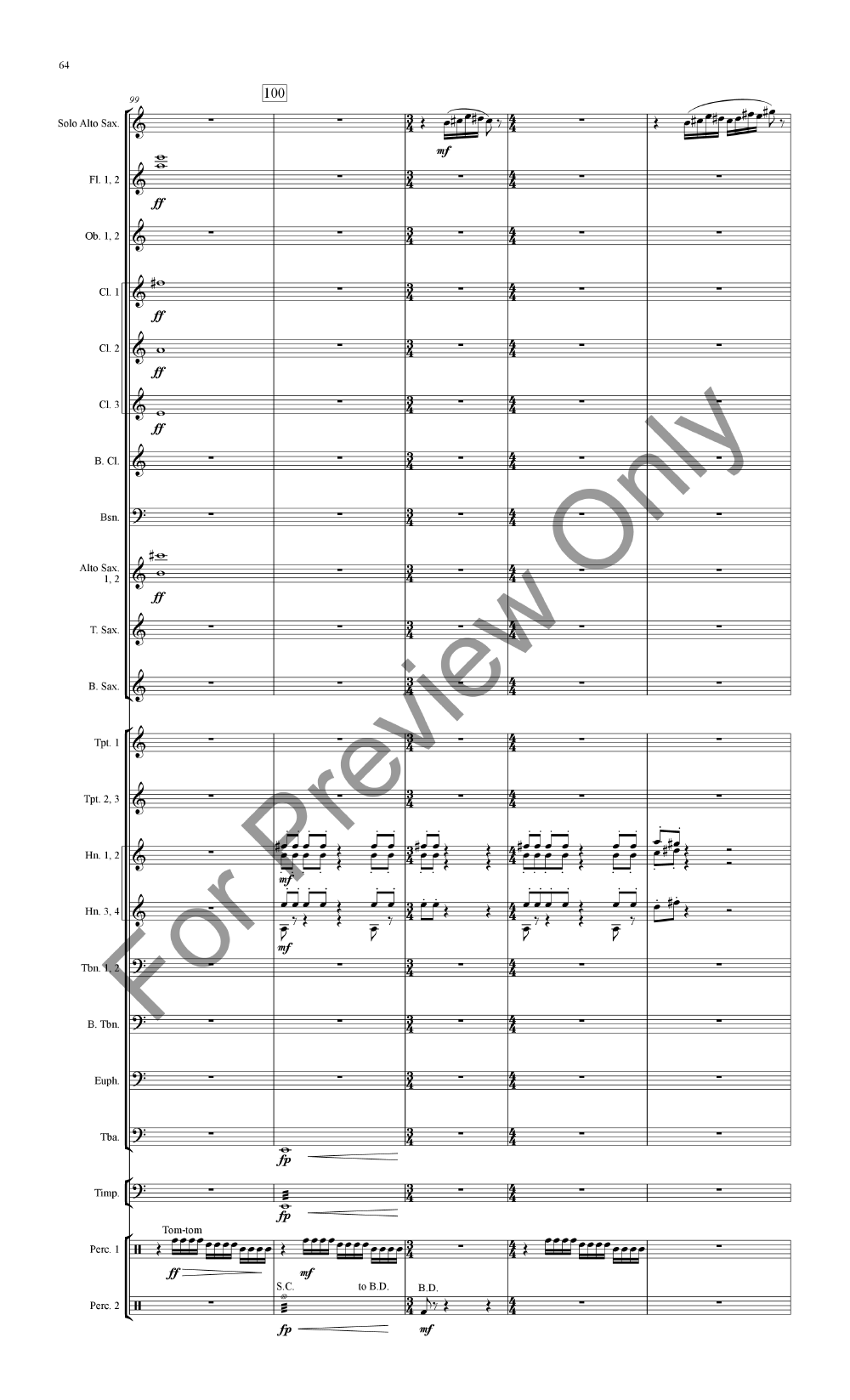 Concertino for Alto Saxophone and Band P.O.D.