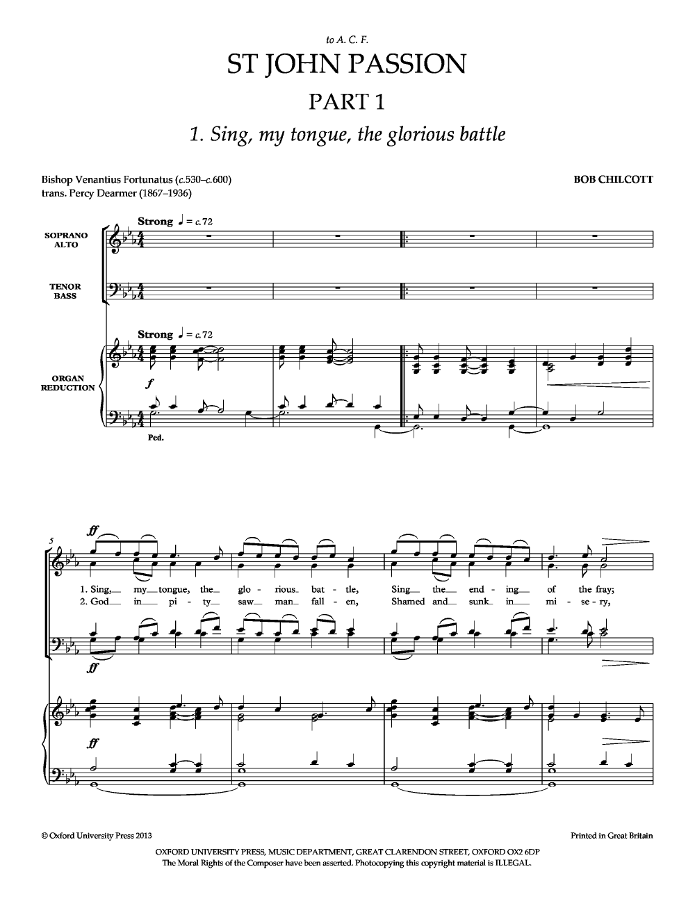 St. John Passion Vocal Score